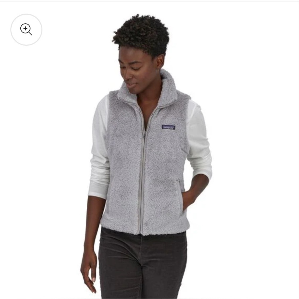 Patagonia Light Gray, Women's Los Gatos Fleece Vest, Sherpa Vest